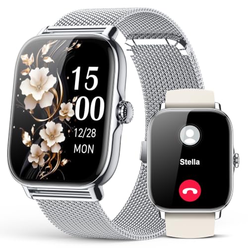 Image of Smart Watches Fitness Tracker for Women Men with Step Counter, Sleep Calorie Monitor, Pedometer, IP68 Waterproof, Smartwatch with 120+ Sports for iPhone Android (Natural Milanese)