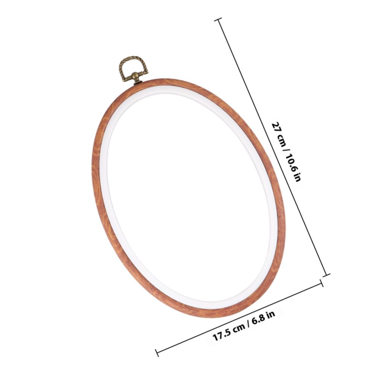 TOKIDNY 3 Stück Stickrahmen Oval 18X25cm Kunststoff Selbstgemacht Kreuzstichrahmen für Sticken Nähen Handarbeiten Bastelrahmen für Wanddekoration und Quilten