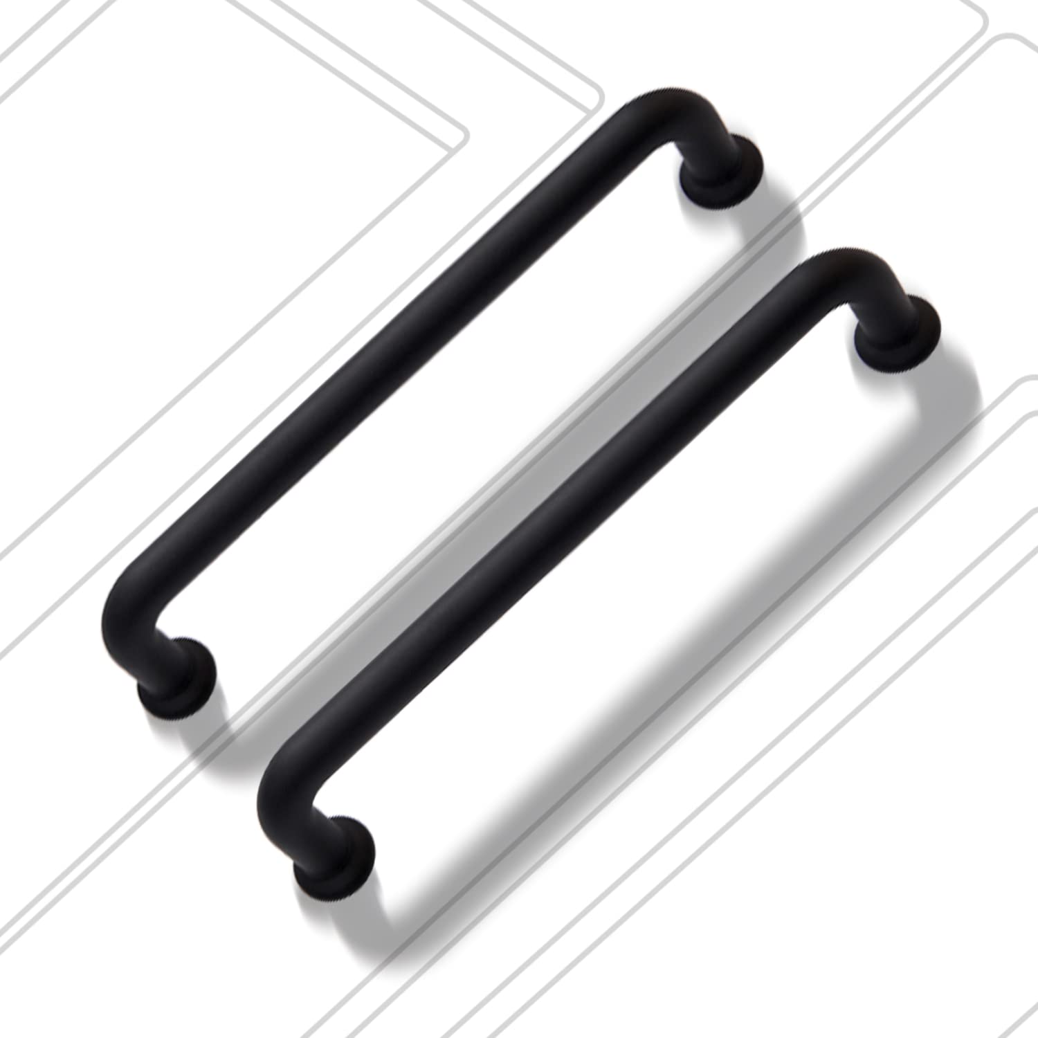 Gutuwellea 12 Pack 5 Inch 128 mm Arch Cabinet Pulls Black Cupboard Zine Alloy and Aluminum Handles Drawer Pull Cabinet Handles 6229 6229 Cabinet Handles (5 Inch, Set of 12, Black)