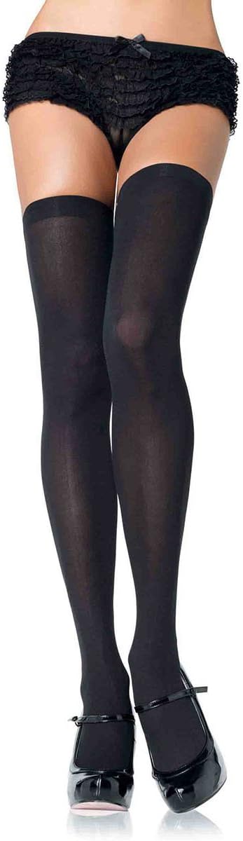 Leg Avenue Women's Nylon Thigh Highs Plus Size Nylon Thigh Highs - White (pack of 1)