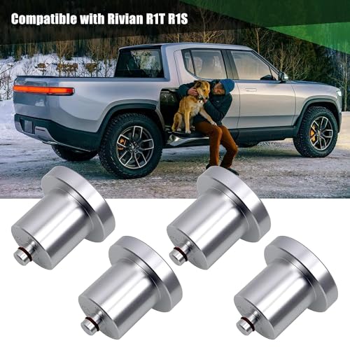 Image of YUEWO Jack Pucks, Aluminum Jack Lifting Jack Pad Compatible with Rivian R1T /R1S, Lifting Jack Pad Lift Point Adapter, with Magnetic and Easy to Hold on Corner, with Storage Case,4 Pack
