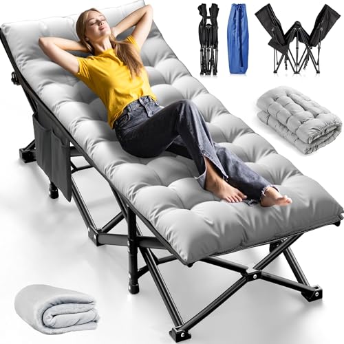 OGS32-L-HG Tente de Camping Pliable 4 en 1 avec Toit, Sac de Couchage, Matelas Gonflable, 2 Personnes, Gris