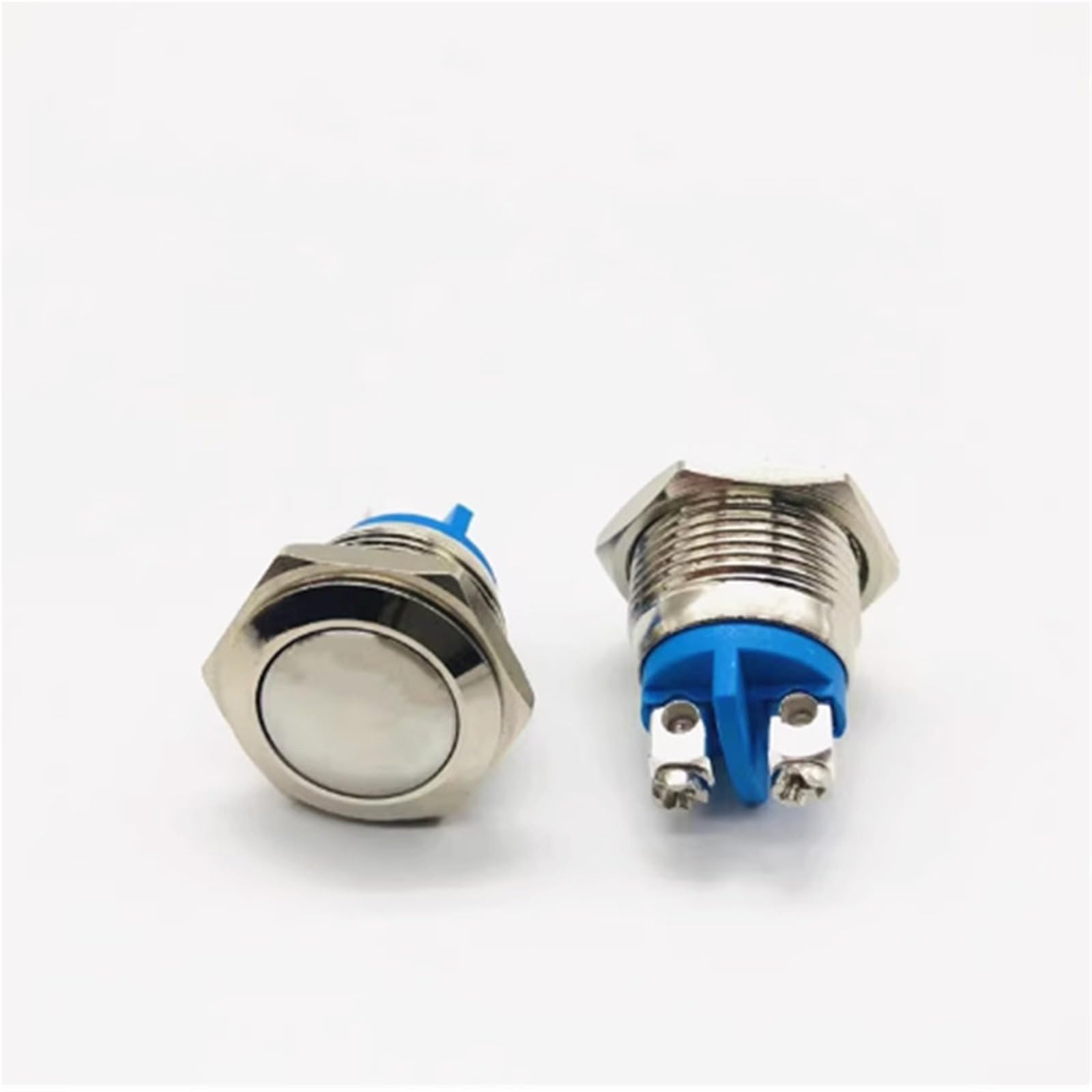 Botón de metal 16mm para evitar fallos de conexión interruptor momentáneo plano con tornillo 3