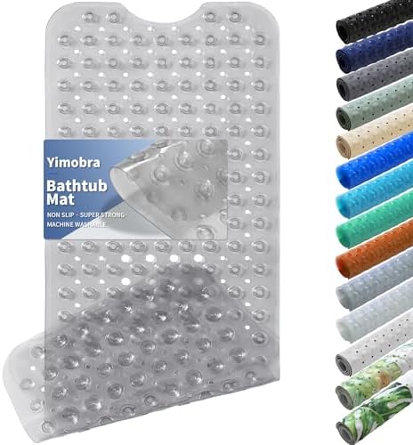 Yimobra Tapete de banheira antiderrapante, ventosas superfortes, ...