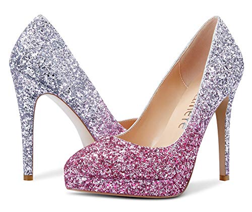 Image of Castamere Womens High Heels Platform Pumps Slip-on Stilettos 12CM Heel Office Dress Shoes