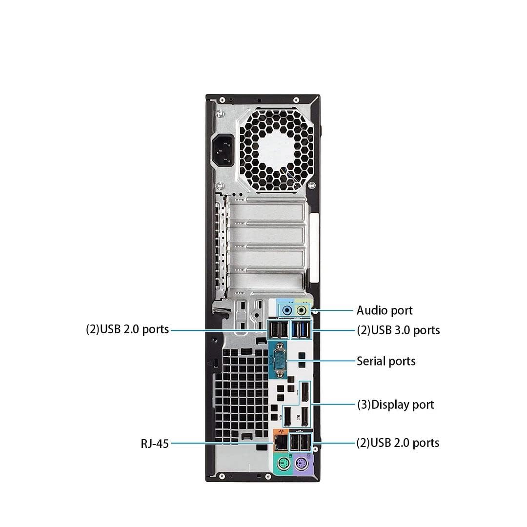 HP Z230 SFF Workstation Desktop Computer PC, Intel Xeon E3-1271 V3, 8 GB RAM, 500 GB HDD, WiFi, Bluetooth, tastiera US QWERTY Windows, 11 Pro (ricondizionato)