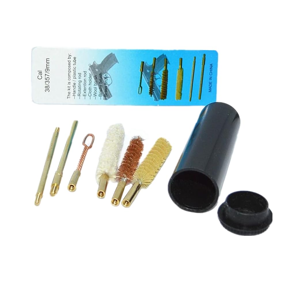haoguizheng 7pcs/Set Pistol Gun Cleaning Kit 9mm/.357/.38Cal Gun Cleaning Tools Brush