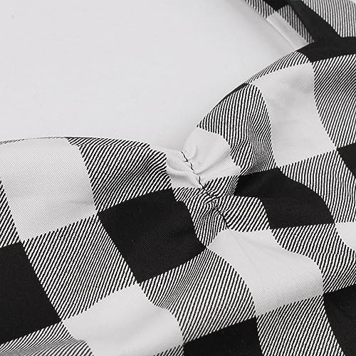 OBEEII Cindy Lou Who Costume Women Sleeveless Halter Plaid Christmas Dresses with Velet Cape Family