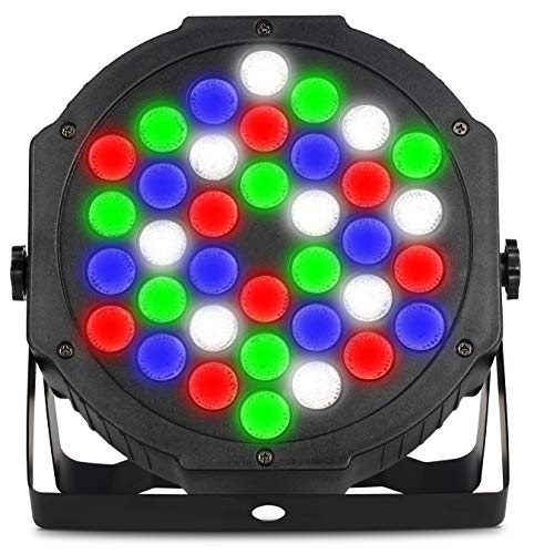 Canhão Refletor 36 Leds Par 64 Strobo de Luzes Rgb 36w Controle Dmx Iluminação Dj para Festa e Event