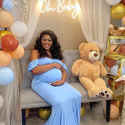 Maogolan Giant Teddy Bears Large Plush 39 Inch Stuffed Animals Toy Valentines Day Big Teddy Bear For Girlfriend Children Light Brown #TOP1