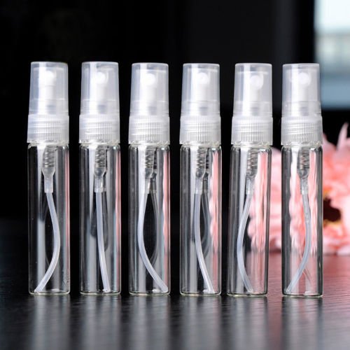 Enslz 20Pcs Empty Clear 5Ml Glass Spray Bottle Refillable Perfume Glass Bottles For Travel #TOP5
