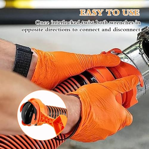 Image of 2 PCS RV Sewer Hose Wrench, Multi-Purpose Sewer Hose Connector Wrench for Connecting and Disconnecting Sewer Hoses, Fits 3-Inch and 4-Inch Male /Female RV Sewer Caps, RV Accessories