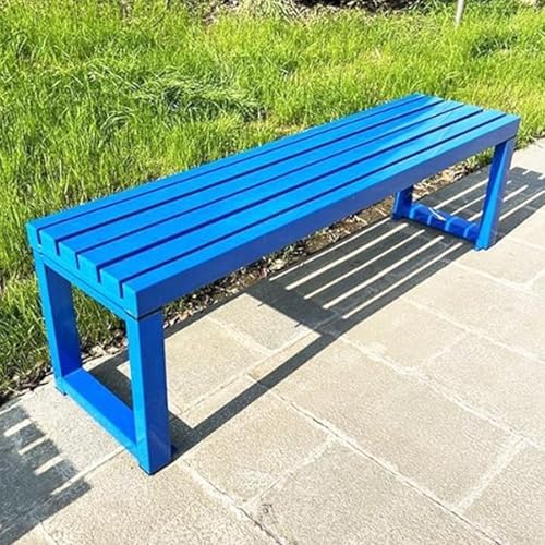 Weatherproof Outdoor Bench - Backless Galvanized Steel Patio Seat in Multicolor for Garden, Park, Porch, Lawn, Balcony, Indoor Use (120x40x45cm/47x16x18in)