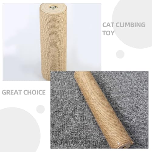 Poste rascador para gatos de madera y cuerda de yute miniatura 2