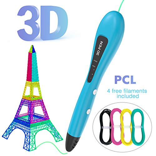 3D Printing Pen, Gvoo [Upgraded Version] Intelligent USB Powered 3D Drawing Pen with 3 Speed Modes Compatible with 1.75mm PCL Filament