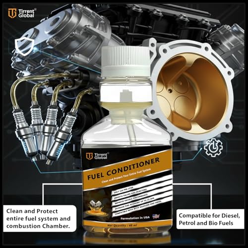 Image of Tirrent Fuel Conditioner | Fuel Additive for Bikes, Scooters and Cars | Fuel Injector Cleaner | Mileage Booster Compatible for Petrol, Diesel and Bio Fuels (40 ml)