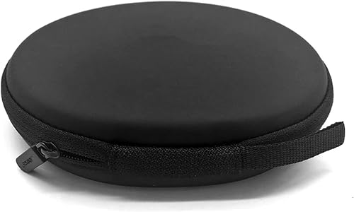 Miniatura 7 de QC30 Estuche de transporte con cremallera de repuesto para caja redonda y dura, bolsa portátil compatible con auriculares inalámbricos intrauditivos