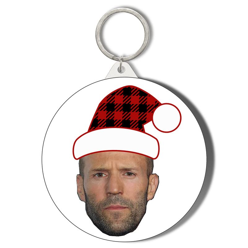 Gift Insanity JASON STATHAM FACE XMAS HAT - 45mm Keyring