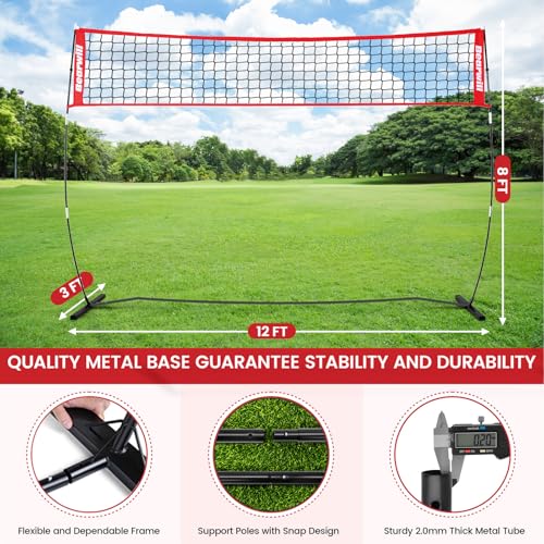 image for Bearwill Volleyball Net, 12FT Portable Volleyball Net for Backyard, Fr