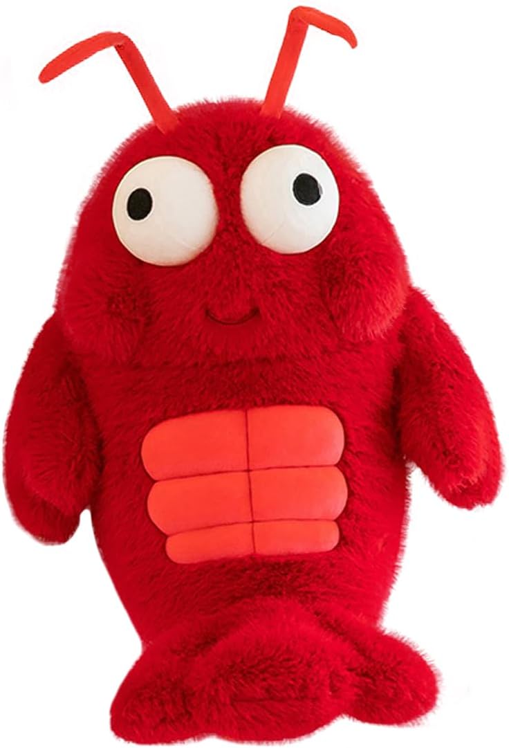 ELAINREN Large Lifelike Red Lobster Stuffed Crab Toy Plush Pillow Soft Cute Plushie Doll Gifts,14.9''