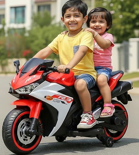 Image of Wishmaster Fully Assembled R3 Bike for Kids Toy with Rechargeable Battery Operated Electric Children Ride on [3 to 8 Years, Large Size] | Birthday Gift for Boys & Girls (Red)