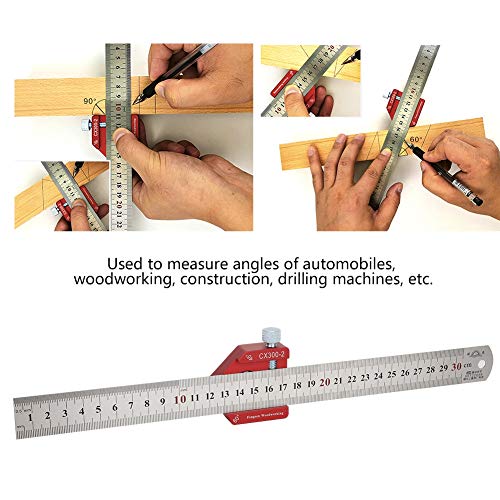 Regla de Ángulo Ajustable de Aleación de Aluminio 300mm miniatura 2