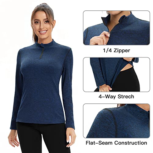 Skipullover für Damen mit 1/4 Zip und Fleece-Material
