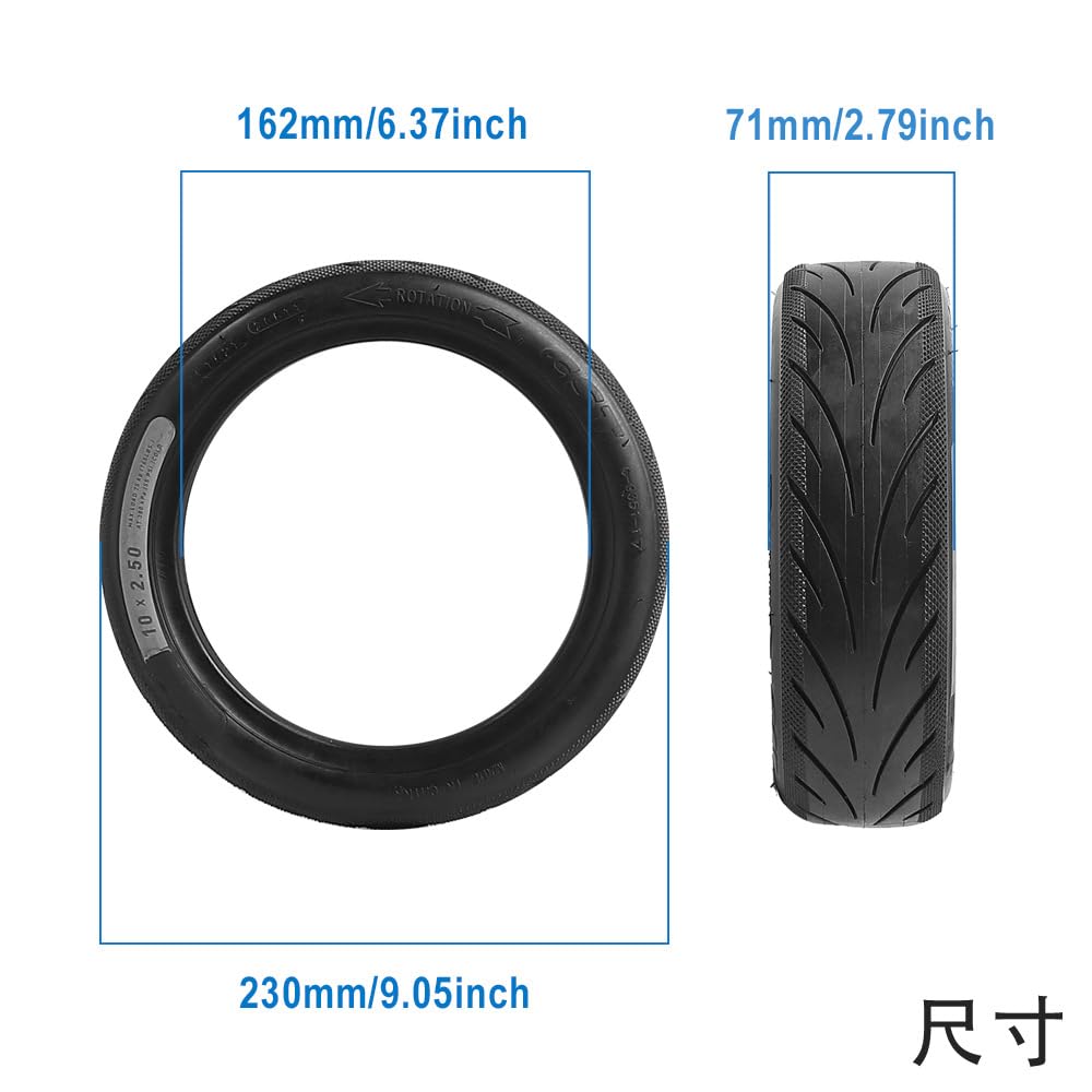 Pneus pour Trottinette électrique,Pneu adapté pour Trottinette électrique(Noir)