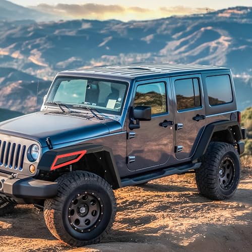 Image of OEDRO Front & Rear Steel Fender Flares for 07-18 Jeep Wrangler JK Unlimited