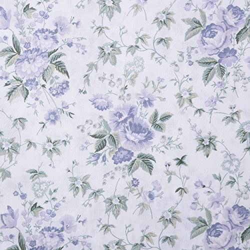Laura Ashley – Queen Size Sheet Set, Soft Cotton Sateen Bedding with Fitted Sheet and Pillowcases, Floral Bedroom Decor, Deep Pocket, College Dorm Room Essentials (Lilian Purple) by Laura Ashley - Image 7