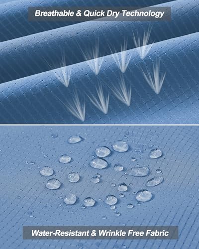 Satankud Fishing Shirts for Men Short Sleeve Sun Protection Cooling Hiking Shirt for Travel Safari Camping Work4