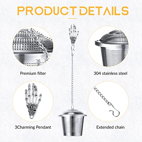 6 Pcs Tea Infusers For Loose Tea Mesh Tea Strainer Infuser Strainer With Extended Chain Hook Stainless Steel Tea Ball Strainer Tea Leaf Infuser With Charm Pendant For Loose Leaf Tea (Retro Style) #TOP2