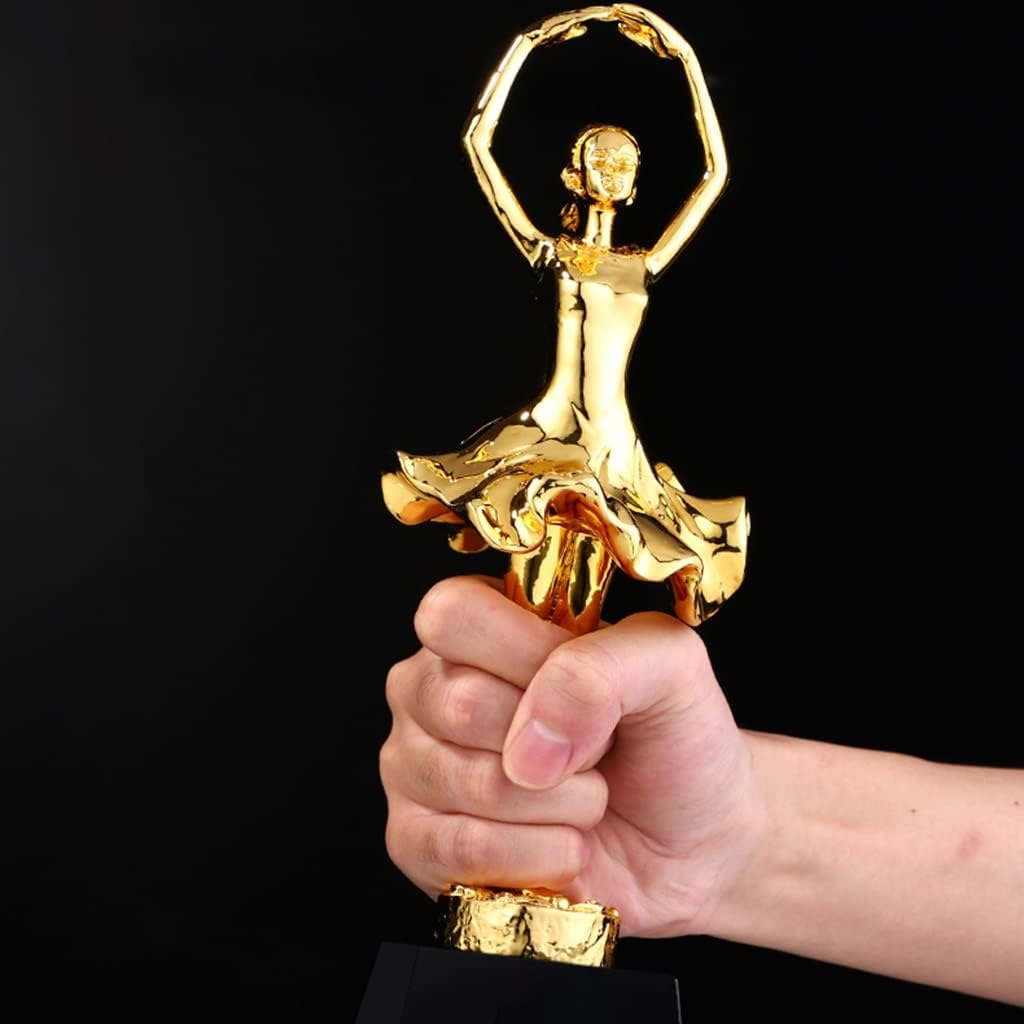 バレエトロフィー クリエイティブ樹脂トロフィー 金メッキ競技トロフィー 優秀個人トロフィー