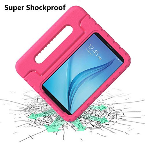 Bmouo Kids Case For Samsung Galaxy Tab A 8.0 (2015) Sm-T350 - Eva Shockproof Case Light Weight Kids Case Super Protection Cover Handle Stand Case For Children For Samsung Taba 8-Inch Tablet - Rose #TOP7