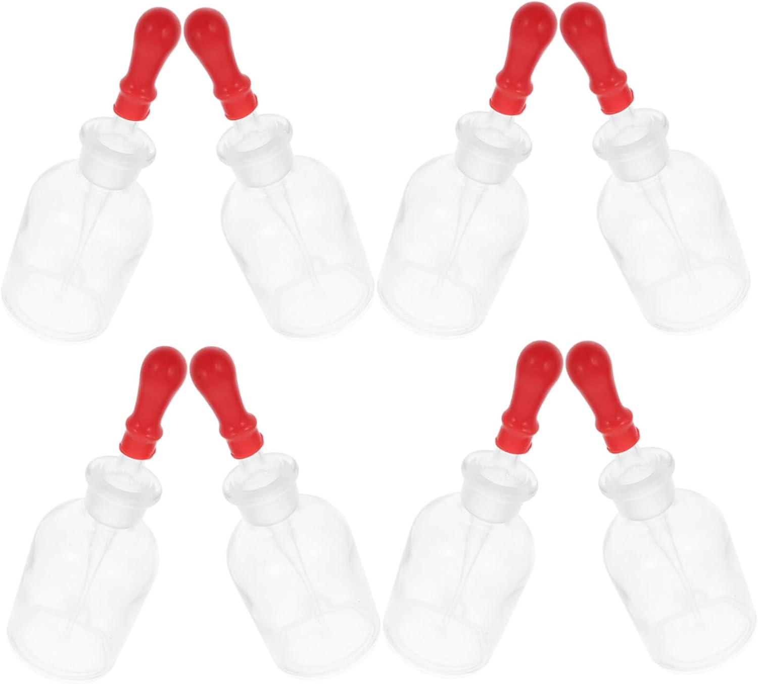 10Pcs Frosted Alkaline Glass Dropper Bottles Clear Transparent Oil Containers for Essential Oils Reagents and Cosmetics for DIY Projects and Travel