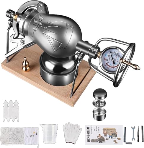 Máquina para hacer palomitas de maíz estilo chino, de acero inoxidable, manual, saludable, con menos grasa y pocas calorías, ideal para preparar aperitivos de película(300ml)