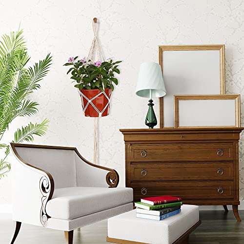 Macrame planta cabide interior ao ar livre vaso de flores pendurado na parede plantador cesta corda