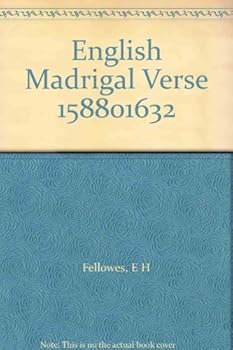 Hardcover English Madrigal Verse 158801632 Book