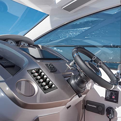 Marine Switch Panel, Haoguo 6 Gang Boat Electrical Panel With Breaker, Ip67 Waterproof, Applicable To Boats Yachts Entertainment Boats #TOP5