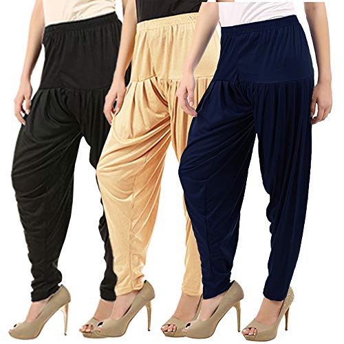 Image of Buy That Trendz Patiala Salwar for Women Relaxed Fit Viscose Patiyala Salwar Harem Bottom Pants