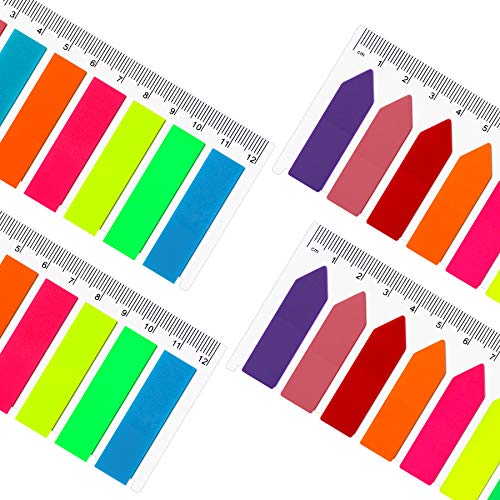 Sticky Notes,640 Stück JANYUN Beschreibbare Haftnotizen Bunte Haftstreifen Haftmarker Klebezettel Klebemarkierungen Kleine Film Textstreifen Flaggen Index Tabs