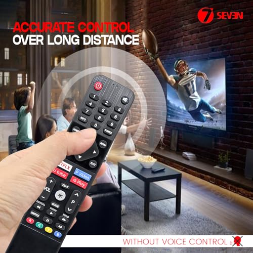 Image of 7SEVEN Compatible for Sanyo Tv Remote Control Original Suitable for Smart Android 4K LED UHD OLED HD Sanyo Television with OTT Hotkeys
