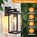 WIHTU Outdoor Porch Lights Fixtures Wall Mount, Dusk to Dawn Outdoor Lighting Fixtures for House, Sensor Exterior Wall Lights, Waterproof Sconce Outside Lamp, Anti Rust Wall Lantern for Garage