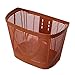 Front Bicycle Basket for Easy Setup - Organizer for Cargo and Storage, Brown