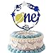 Rocket One Cake Topper â€‚Outer Space 1st Birthday Cake Topper Planet Stars Earth Cake Decorations for Space Celestial Galaxy Alien Themd 1st Birthday Baby Shower Gender Reveal Party Supplies