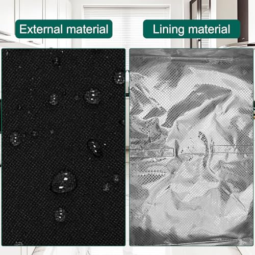 Image of Heavy Duty Air Fryer Oven Cover for Ninja Double Stack DCT451 /DCT601 /DCT651 /DCT401,18.72 inchDx17.34 inchWx13.40 inchH, 600D Heat-Resistant Nylon w /Aluminum Foil, Waterproof Dustproof toaster oven covers