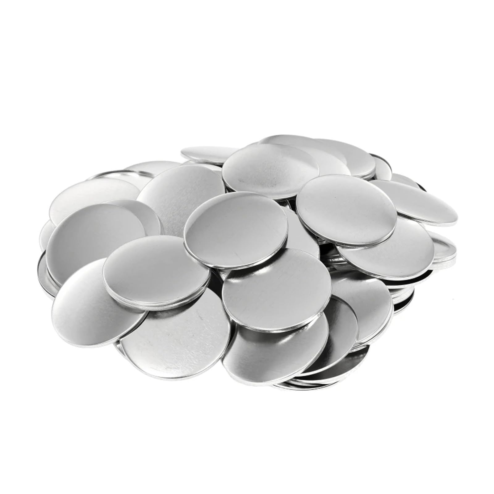 100 Stück Metallknopfteile, 58 mm, rund, DIY-Büroklammer-Maker. Jedes Set enthält eine Eisenoberseite mit Sternmusterbasis Für Partys, Sportveranstaltungen