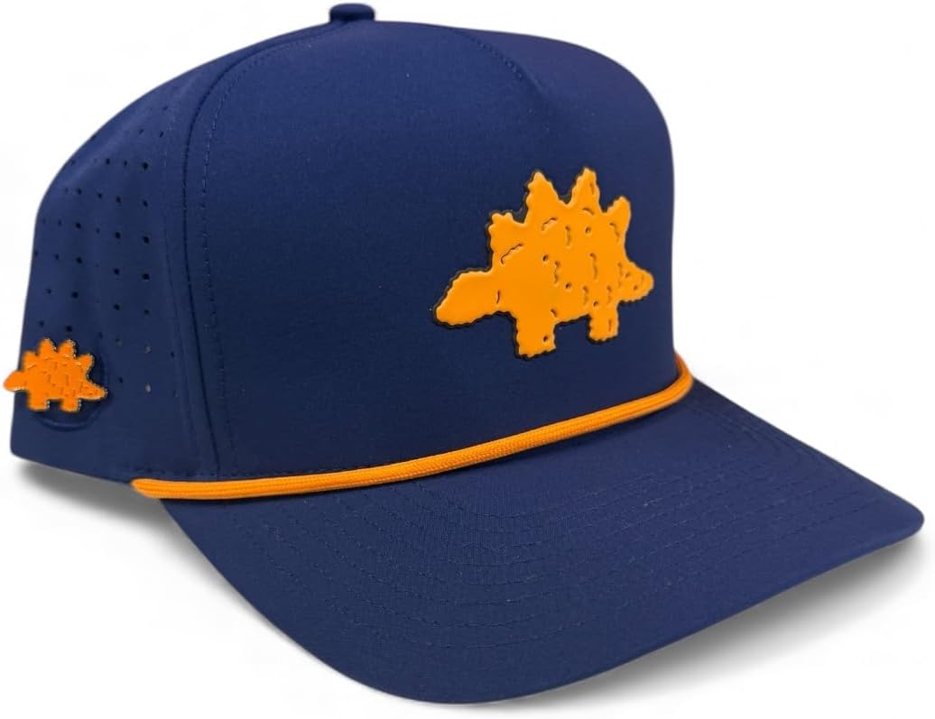 Logie Joe's Dino Nugget Golf Hat | Snapback Cap | Built-in Magnetic Ball Marker Holder + Marker Included | Dinosaur Chicken | Adjustable