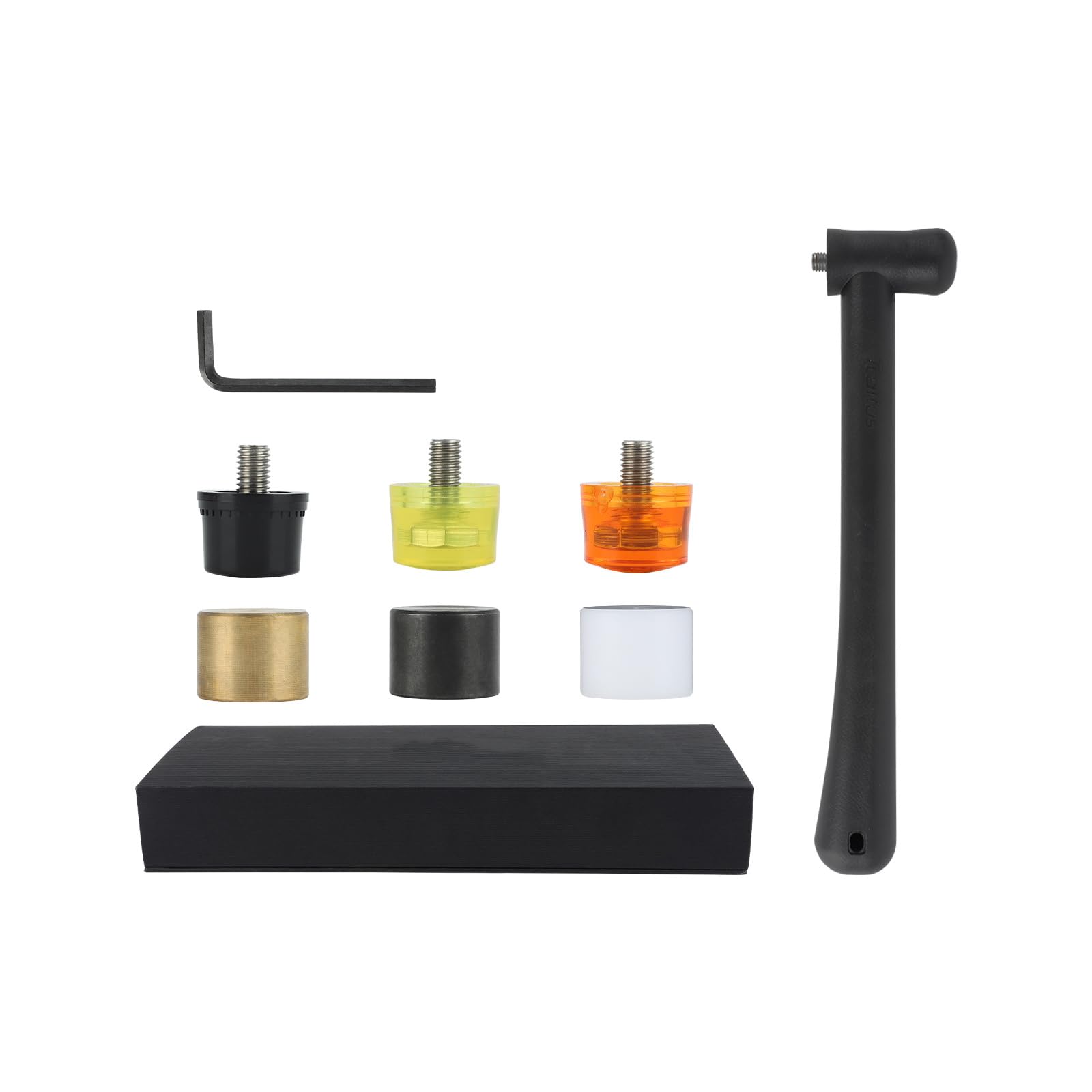 Juego de martillos de cobre y goma para joyería con mango ergonómico para trabajos de metal y manualidades