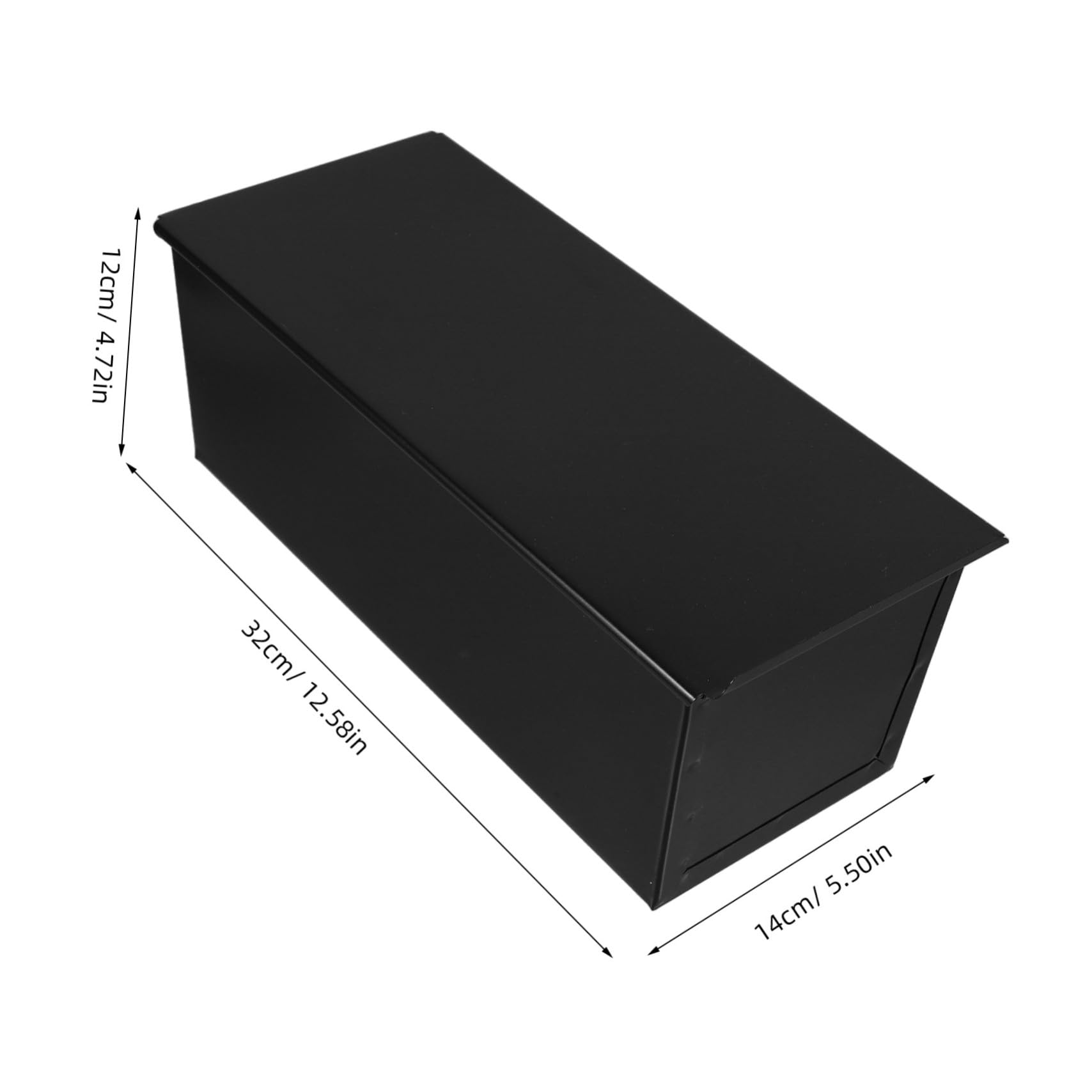 Schwarze Brotform aus Metall mit Deckel 1000g Fassungsvermögen Antihaftbeschichtet und Leicht zu Reinigen für Toast und Sandwichbrot in Küche Zuhause